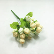Load image into Gallery viewer, 15 heads Mini Rose Colorful Silk Flowers